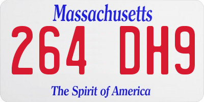MA license plate 264DH9