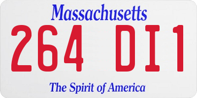 MA license plate 264DI1