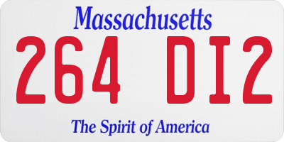 MA license plate 264DI2