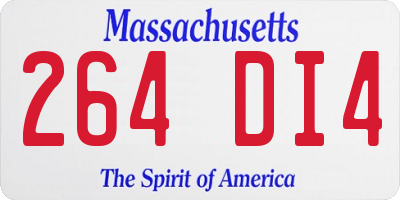 MA license plate 264DI4