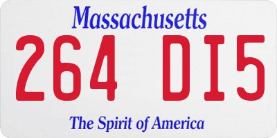 MA license plate 264DI5