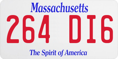 MA license plate 264DI6