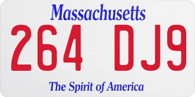 MA license plate 264DJ9
