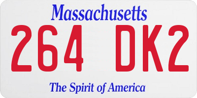 MA license plate 264DK2