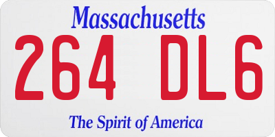 MA license plate 264DL6