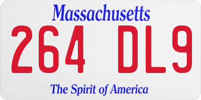 MA license plate 264DL9