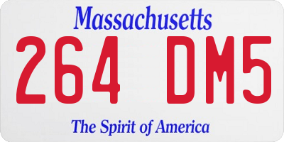 MA license plate 264DM5