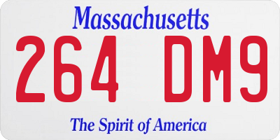 MA license plate 264DM9