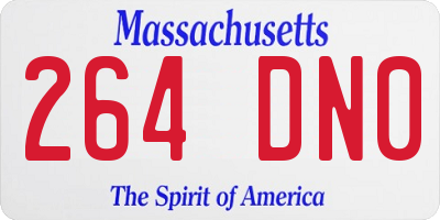 MA license plate 264DN0