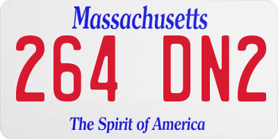 MA license plate 264DN2