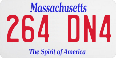 MA license plate 264DN4