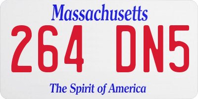 MA license plate 264DN5
