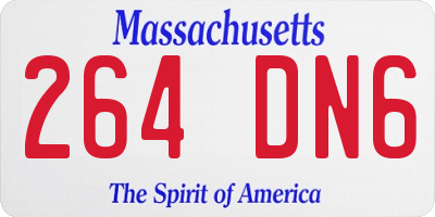 MA license plate 264DN6