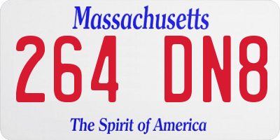 MA license plate 264DN8