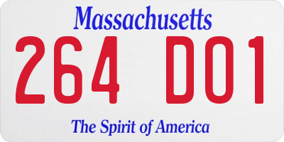 MA license plate 264DO1