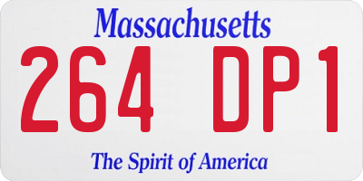 MA license plate 264DP1