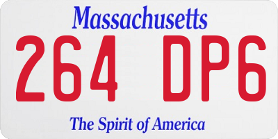 MA license plate 264DP6
