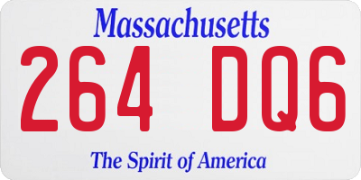 MA license plate 264DQ6
