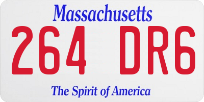 MA license plate 264DR6