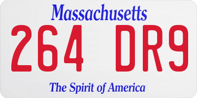 MA license plate 264DR9