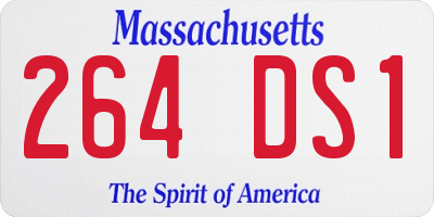 MA license plate 264DS1