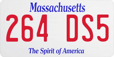 MA license plate 264DS5