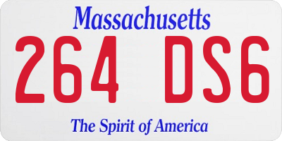 MA license plate 264DS6