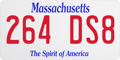 MA license plate 264DS8