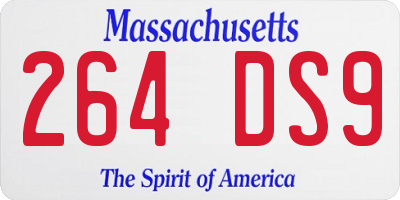 MA license plate 264DS9