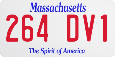 MA license plate 264DV1
