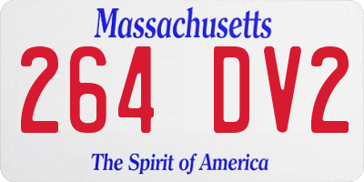MA license plate 264DV2