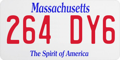 MA license plate 264DY6