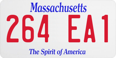 MA license plate 264EA1