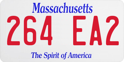 MA license plate 264EA2