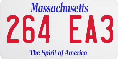 MA license plate 264EA3