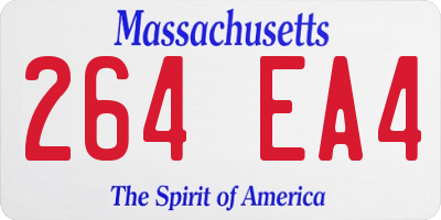 MA license plate 264EA4