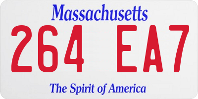 MA license plate 264EA7