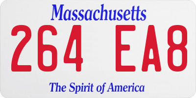 MA license plate 264EA8