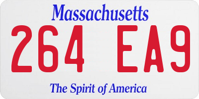 MA license plate 264EA9