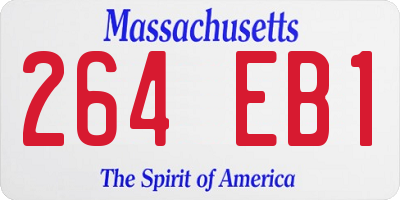 MA license plate 264EB1