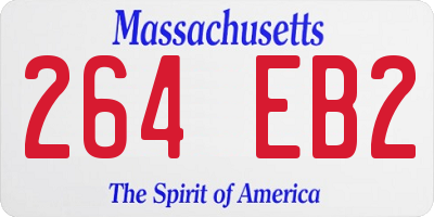 MA license plate 264EB2