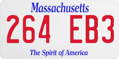 MA license plate 264EB3