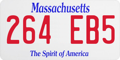 MA license plate 264EB5