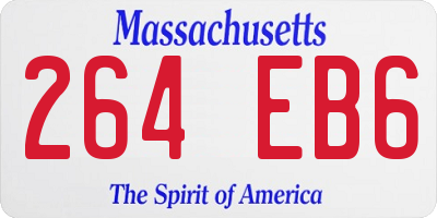 MA license plate 264EB6