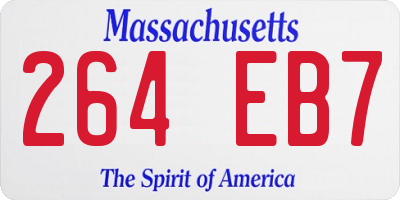 MA license plate 264EB7