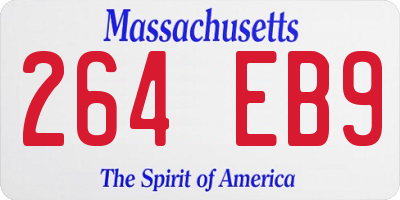 MA license plate 264EB9