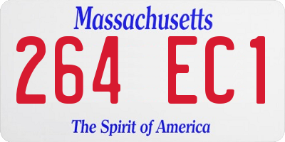 MA license plate 264EC1