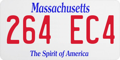 MA license plate 264EC4