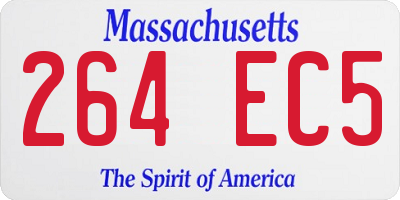 MA license plate 264EC5