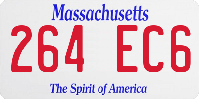 MA license plate 264EC6